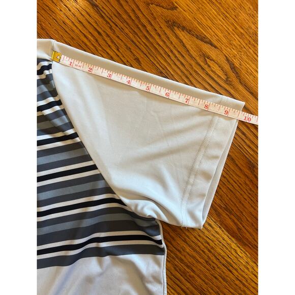 OAKLEY MENS POLO GOLF COLLARED SHORT SLEEVE SHIRT REGULAR FIT SZ M GRAY & BLACK - Picture 12 of 12